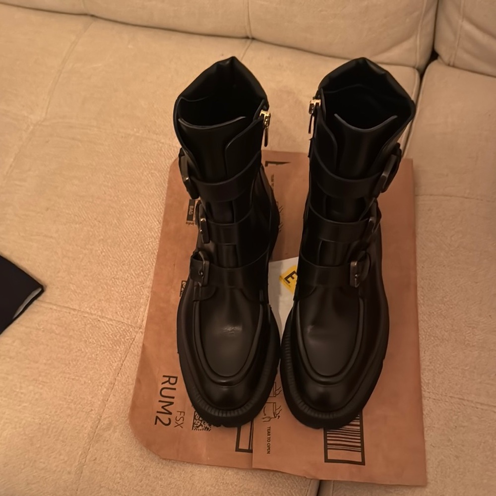 Black Buckle Ankle Boots